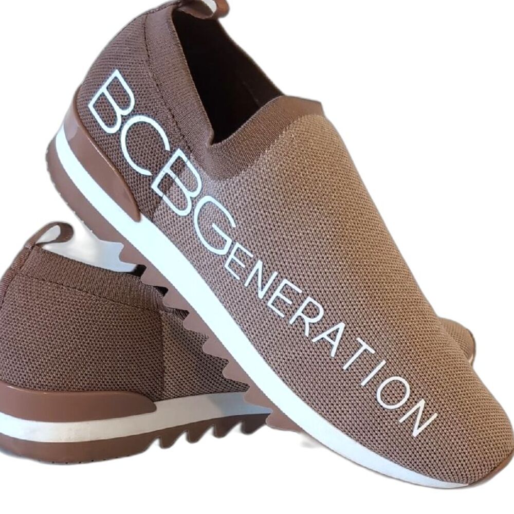 Unisex BCBGeneration Brown Sneakers with Slip-On Design Womens Size 9 Mens 7.5 - Picture 3 of 12